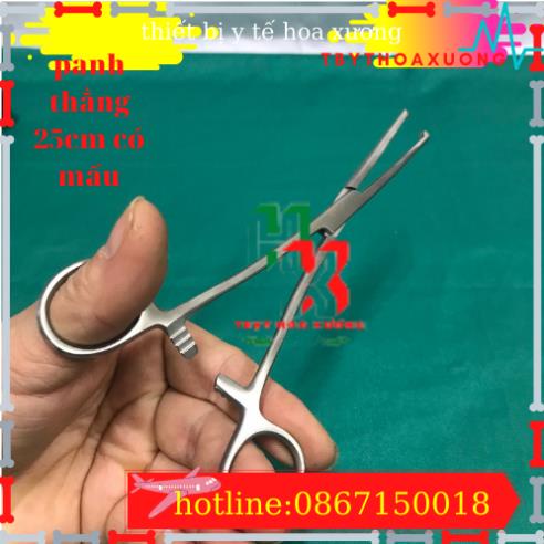 Panh Y Tế, Panh Gắp Phẫu Thuật, Pen Kẹp Y Tế, Panh Thẳng Có Mấu 24cm - Hàng Pakistan