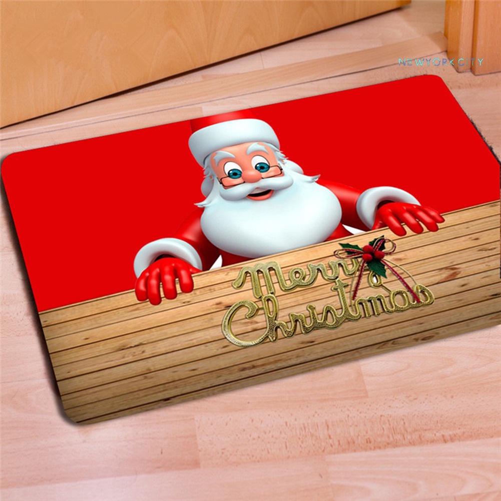 Thảm lót cửa chùi chân Chống Trượt Họa Tiết Giáng Sinh 40 x 60cm
