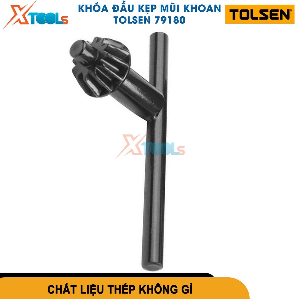 Khóa đầu kẹp mũi khoan Tolsen size 10,13,16mm chìa vặn mũi khoan tương thích với nhiều loại máy khoan-CHÍNH HÃNG-XTOOLS