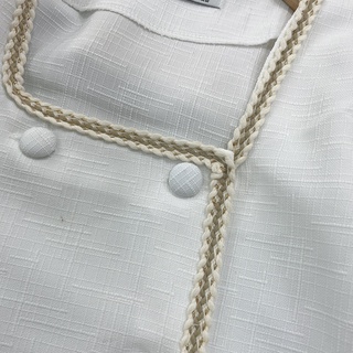 Sét áo nút bọc kèm quần short viền dạ