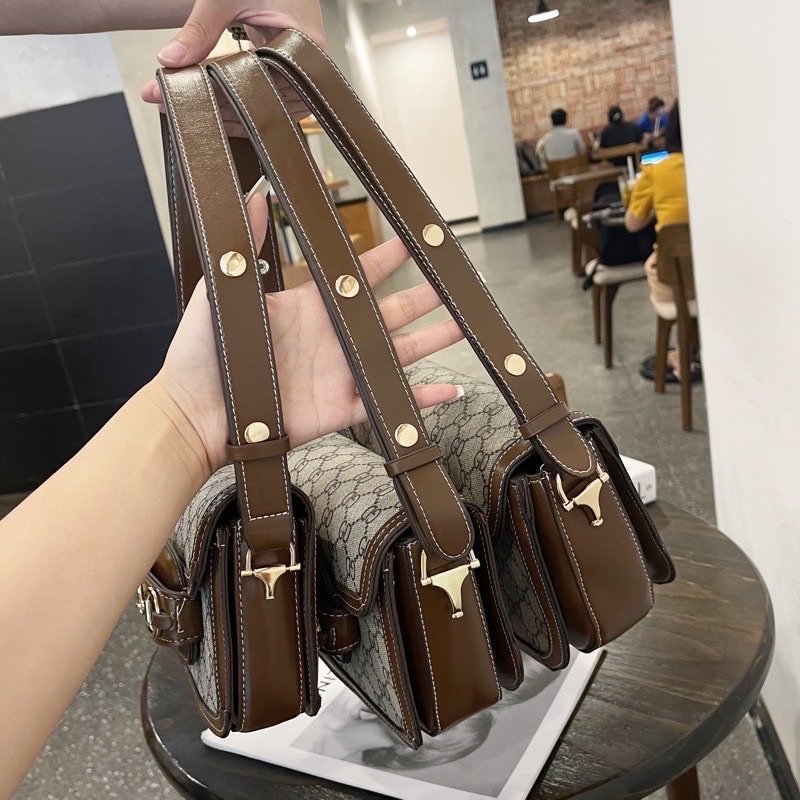 [Fullbox nguyên seal] Túi Xách Hà Hồ Kẹp Nách cao cấp lót nhung chuẩn QC xịn - Đủ 3 Size: size 18 - size 21 - size 25