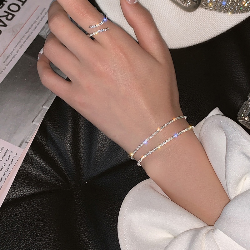 Lắc chân/ Vòng tay/ Dây chuyền/ Nhẫn bằng bạc 925 lấp lánh thời trang mùa hè cho nữ