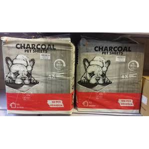 Tấm lót vệ sinh than hoạt tính CHARCOAL 2 size (45x60cm - 50 miếng và 33x45cm - 100 miếng lót)