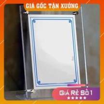 [Giá Gốc Tận Xưởng] Khung ảnh để bàn mica trong A4 chân inox