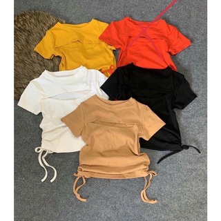 Com bo 3 áo phông kiểu croptop basic dễ mặc - cún shop