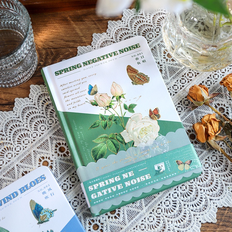 Sổ tay hoa bìa cứng giấy in màu