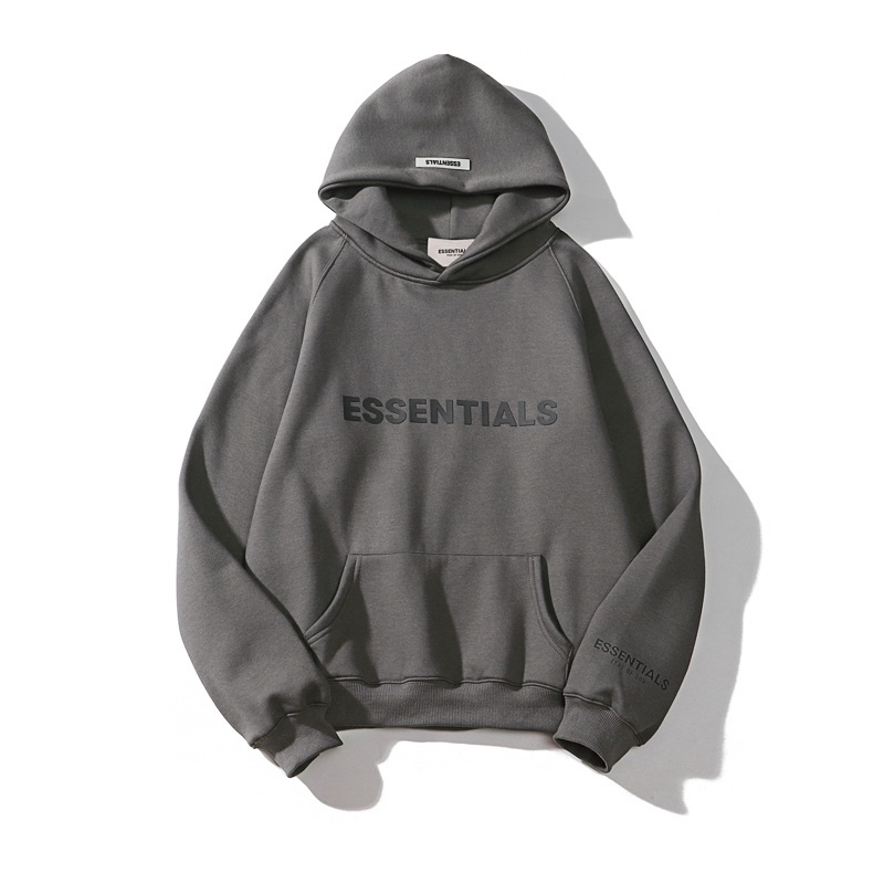 Áo hoodies tay dài in chữ ITEM FOG ESSENTIALS