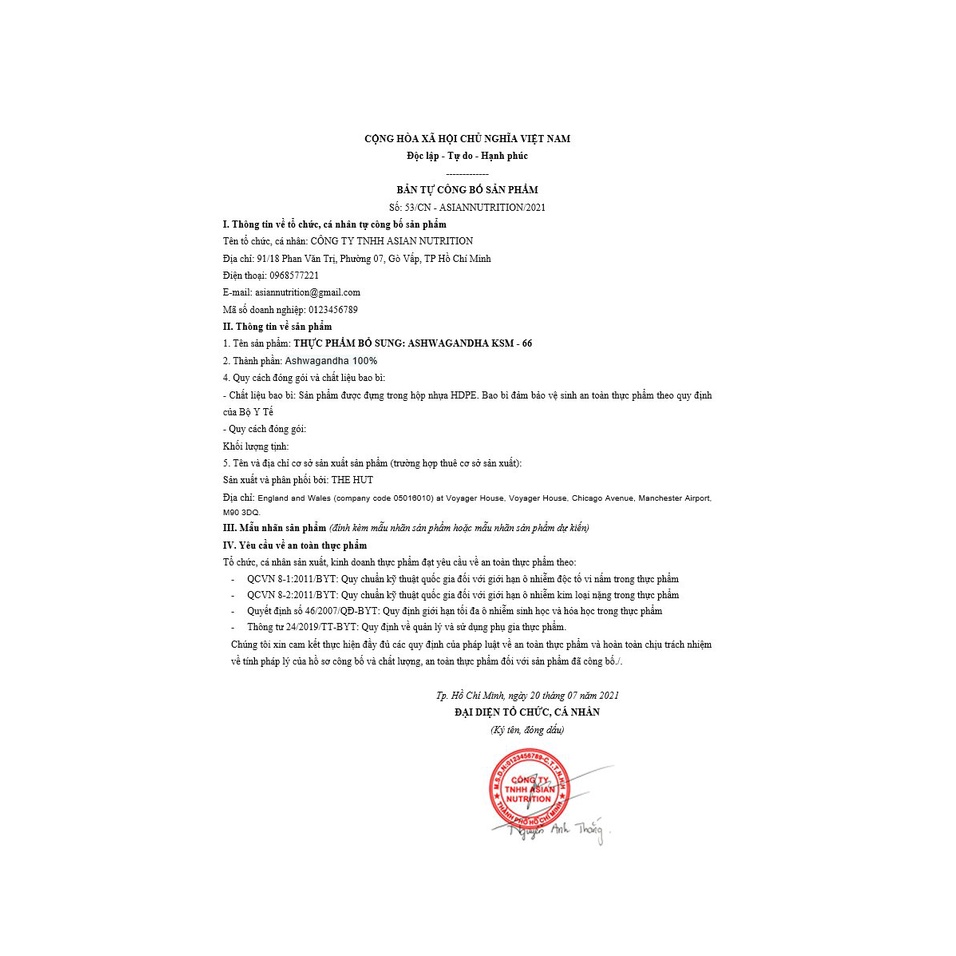 𝐌𝐲𝐯𝐢𝐭𝐚𝐦𝐢𝐧𝐬 - Viên uống  𝐀𝐒𝐇𝐖𝐀𝐆𝐀𝐍𝐃𝐇𝐀 - 30 viên