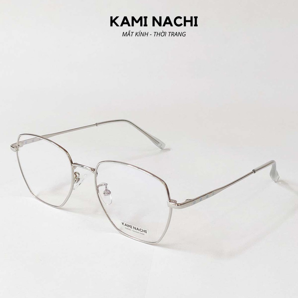 Gọng kính kim loại thời trang nam nữ KAMI NACHI dáng vuông to, phong cách văn phòng 72393 [CÓ THỂ LẮP TRÒNG CẬN]