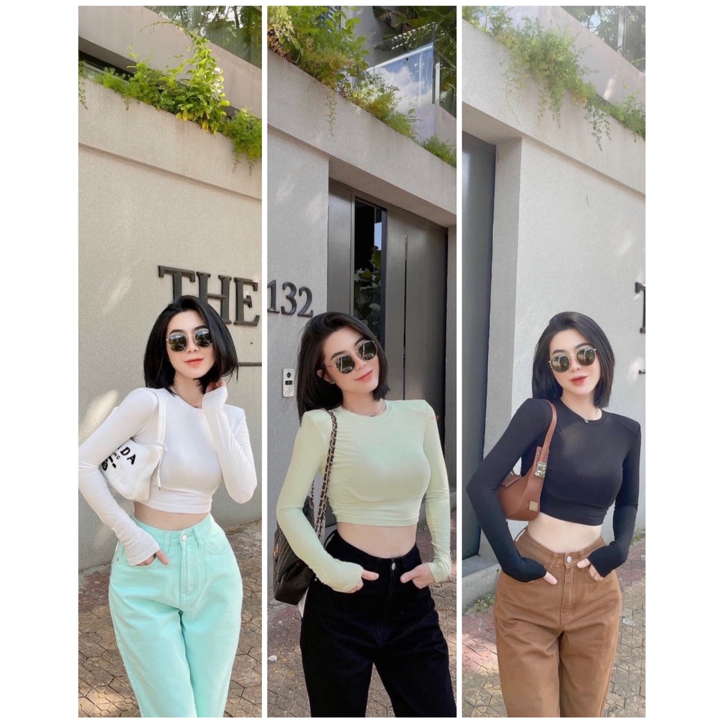 {Nhập mã Freeship} Áo độn vai croptop 270k áo body sang chảnh Annastore