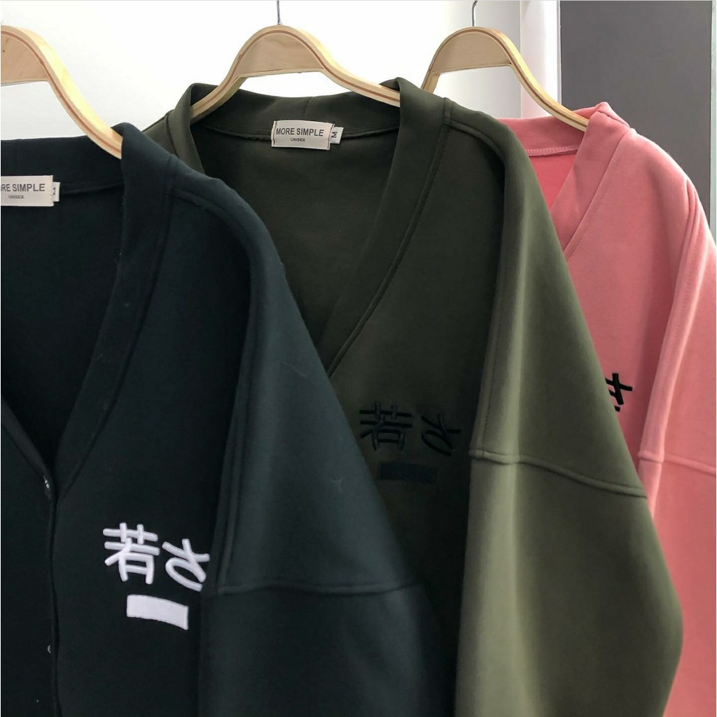 Áo Khoác Nỉ Bông CARDIGAN CUBE Form Rộng Ulzzang (Ảnh Thật)