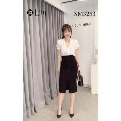 Áo sơ mi nữ màu Trắng Cộc Tay Bèo form thoải mái, dễ phối đồ Liin Clothing SM3253 | BigBuy360 - bigbuy360.vn