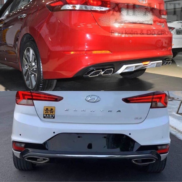 Lippo, Lip Chia Pô,Ốp Cản Sau Cho xe Hyundai Elantra Hàng Cao Cấp Loại 1