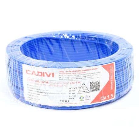 Dây Điên Đơn Cadivi 1.5mm2, dây cáp CV 1.5mm, cáp điện giá rẻ