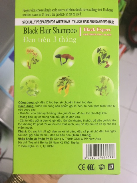 DẦU GỘI LÀ ĐEN OLiVE XANH SAMPOO HAIR COLOR