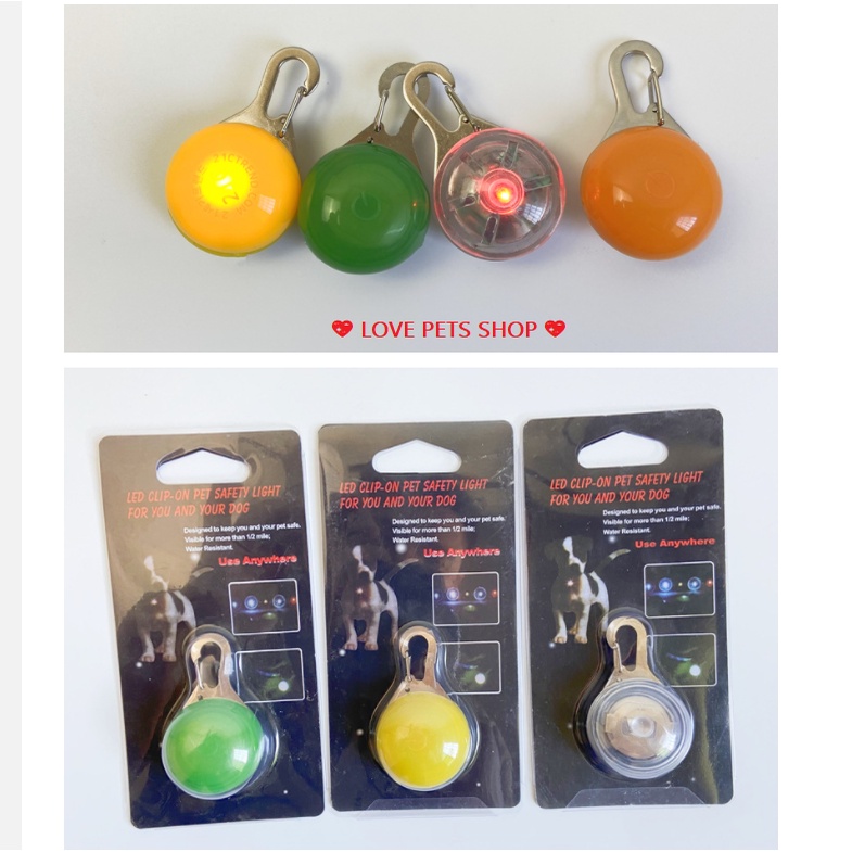 ĐÈN LED CHỐNG ĐI LẠC CHO CHÓ MÈO (MẪU MỚI) -  LOVE PETS SHOP
