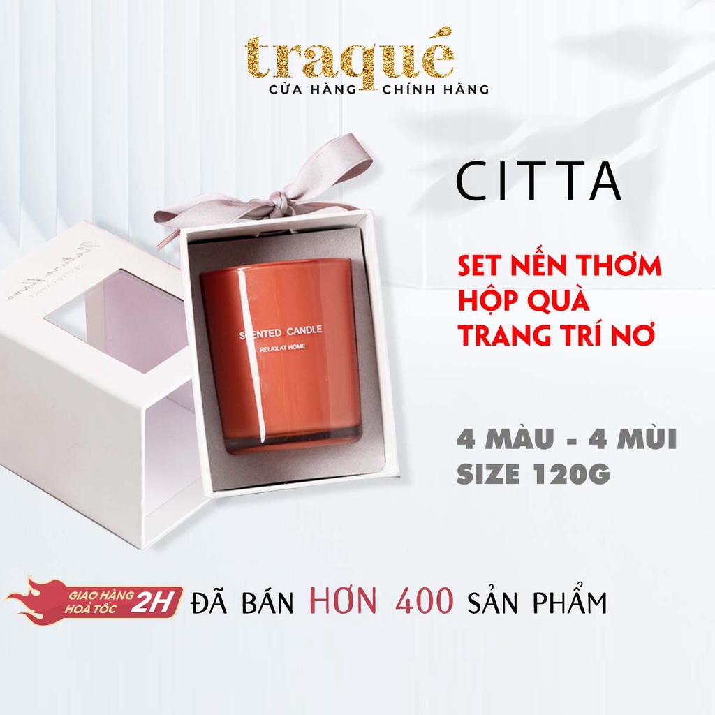 Set nến thơm hộp quà thắt nơ – xinh xắn phù hợp làm quà tặng bạn gái