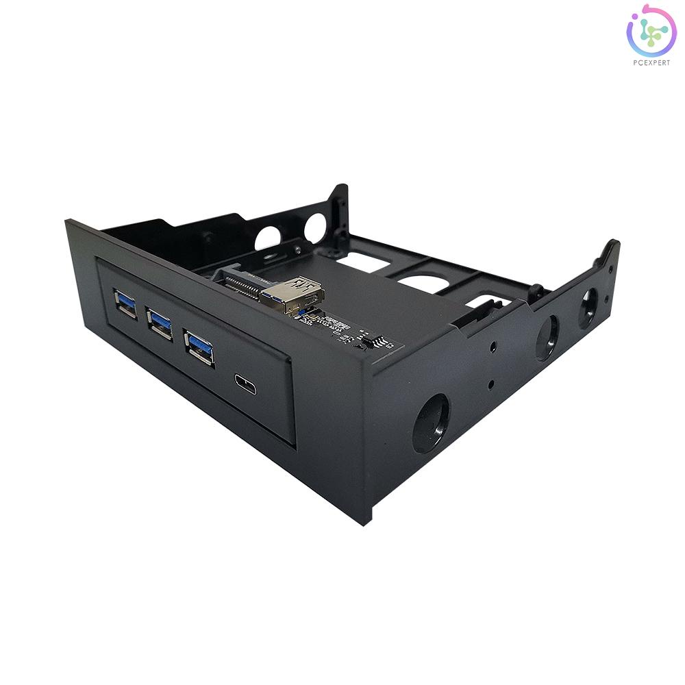 Multifunctional Extended CD Driver Panel 5.25/3.5'' Floppy Front Panel with Type-C Three USB3.0 Ports USB&amp;Power Cable