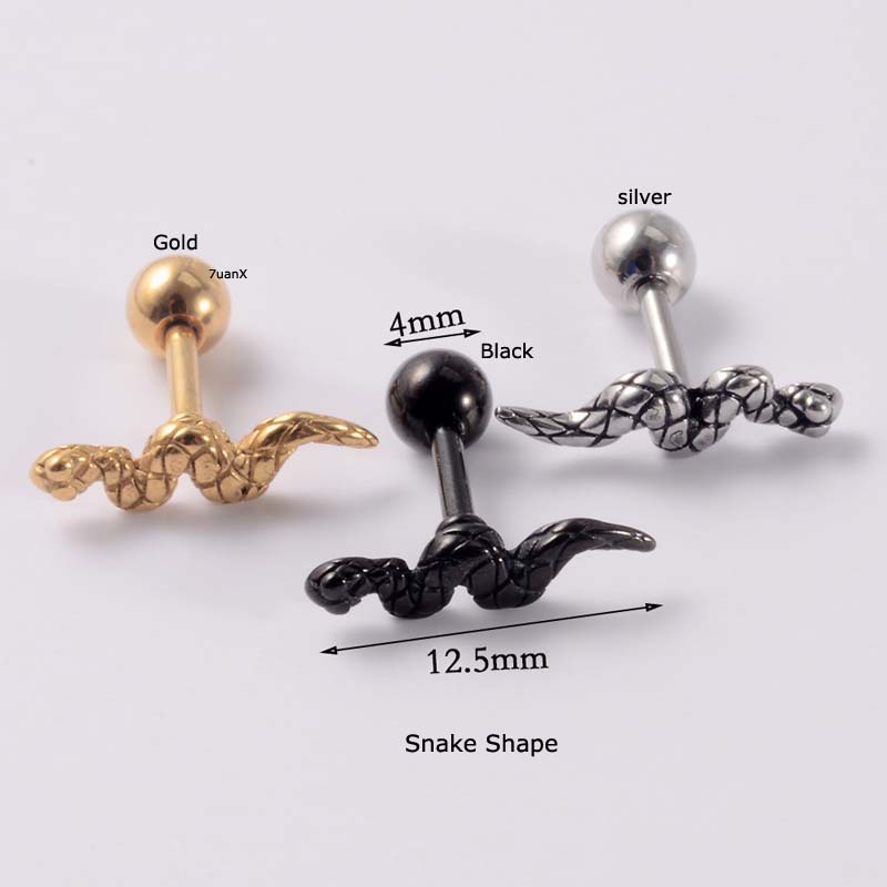 Khuyên tai thép không gỉ 16 gauge thiết kế đa dạng