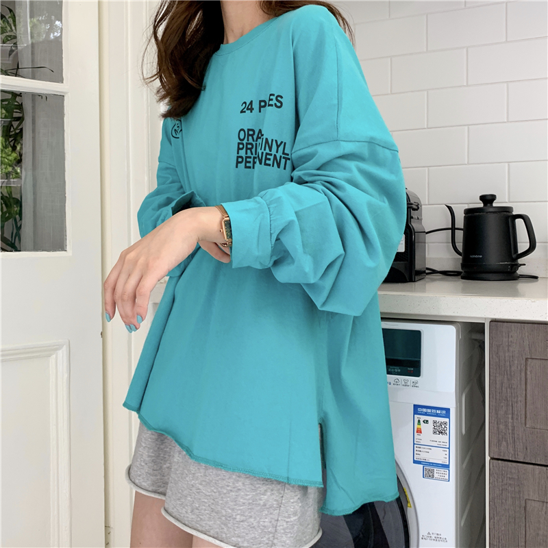 SUXI Áo Thun Tay Dài Dáng Rộng In Họa Tiết Thời Trang Mùa Thu Cho Nữ