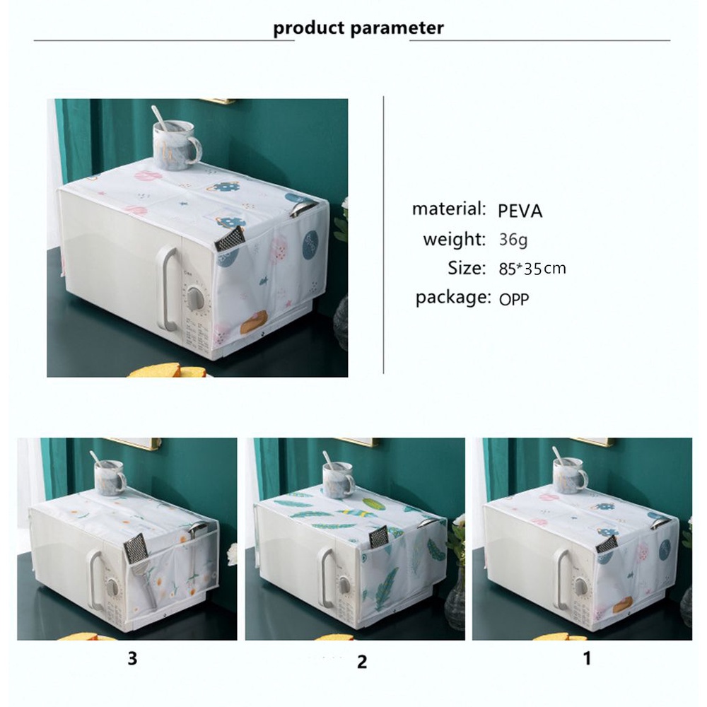 Tấm Vải Che Phủ Tủ Lạnh Lò Vi Sóng Chống Dầu Chống Nước Chống Dầu In Hình Hoạt Hình Dễ Thương