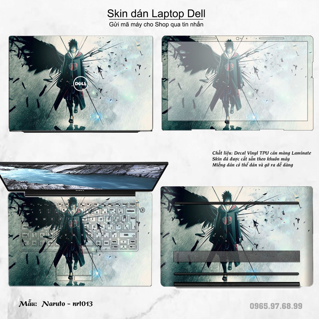 Skin dán Laptop Dell in hình Naruto (inbox mã máy cho Shop)