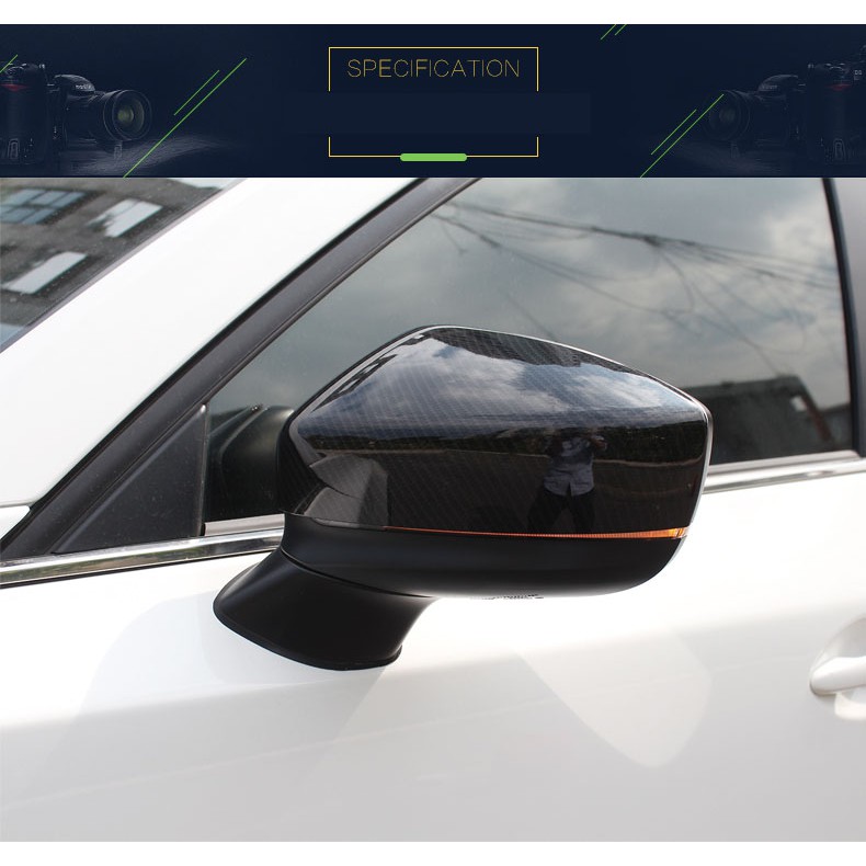 Ốp Gương Chiếu Hậu Bằng Sợi Carbon Cao Cấp Cho Ô Tô Mazda CX5