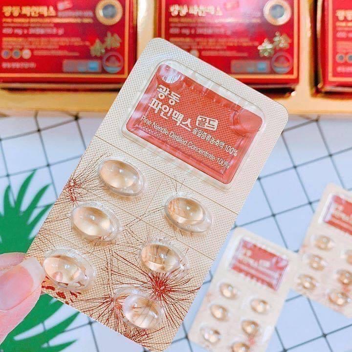 [Hàng Mới DATE 2024] Tinh Dầu Thông Đỏ KWANGDONG PINE MAX GOLD Hàn Quốc, Hộp 120 Viên