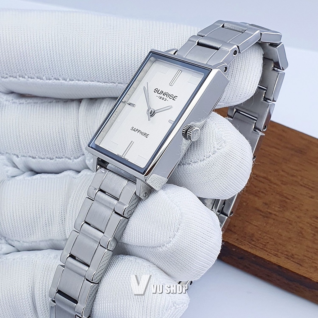 Đồng hồ nữ SUNRISE 9015SA Mặt vuông Chính hãng