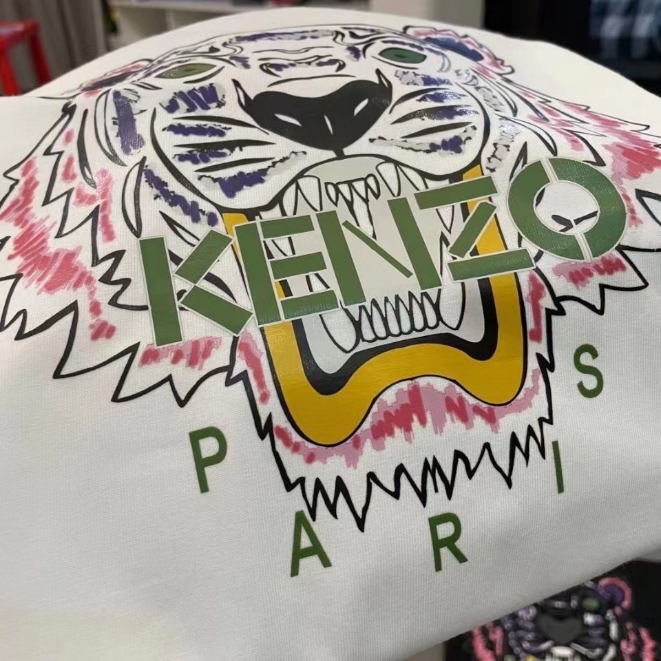 Áo Thun Thể Thao Cotton Dáng Rộng Ngắn Tay In Hình Đầu Hổ Phong Cách Mới