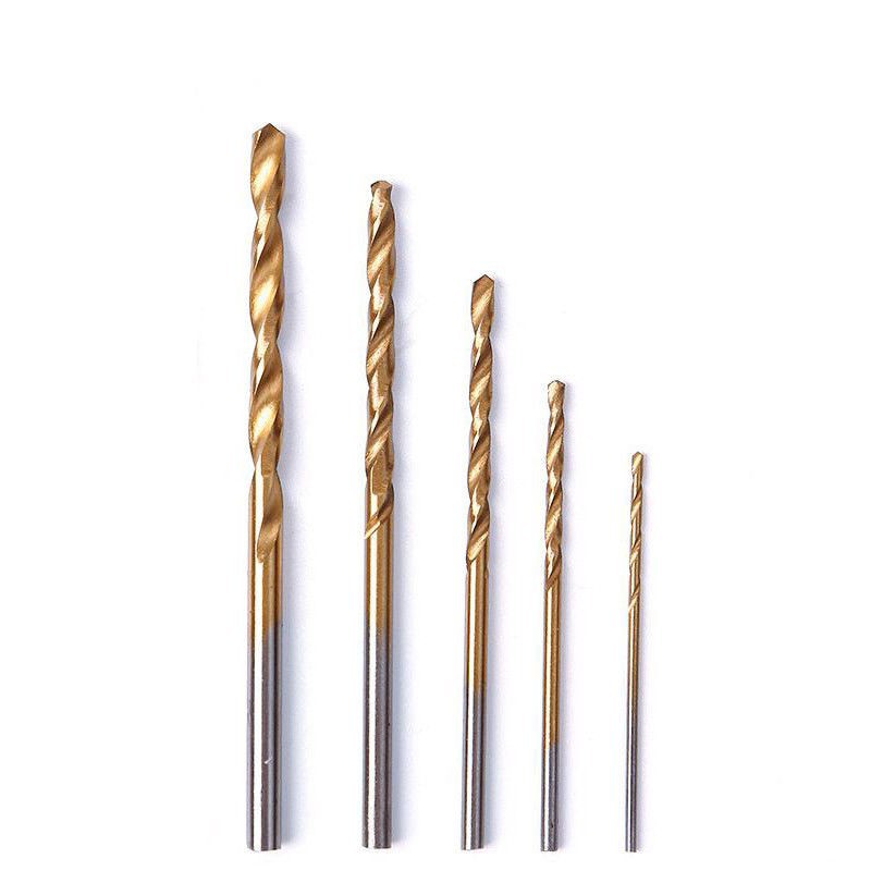 Bộ 50 mũi khoan thép gió bọc titanium kích thước 1 / 1.5 / 2 / 2.5 / 3mm