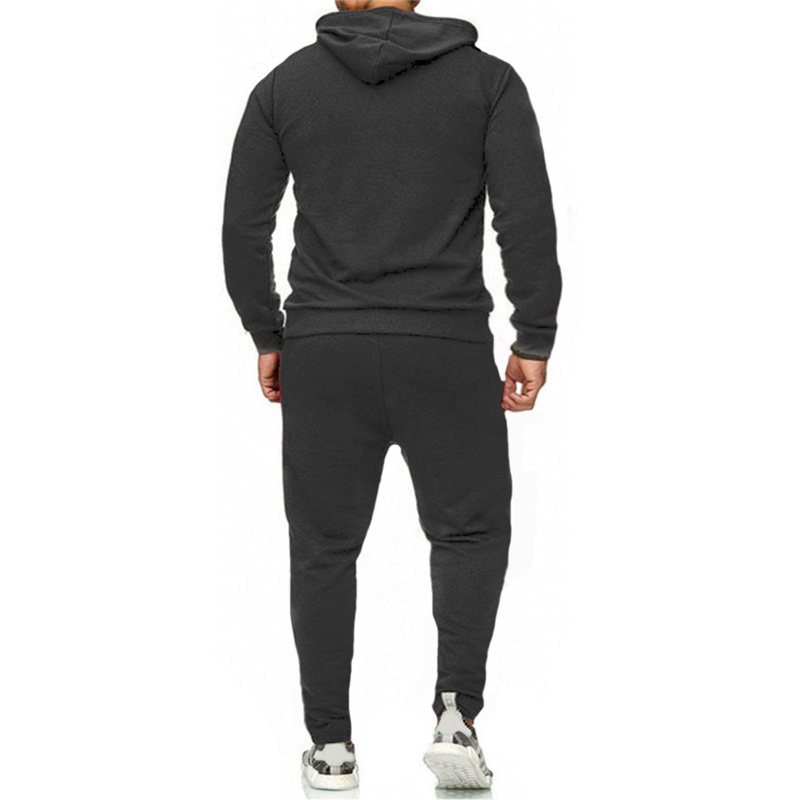 Xiangbao Trang Phục Áo Hoodie Dây Rút Màu Trơn Tập Thể Dục Thể Thao Cho Nam