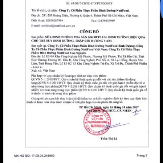 Sữa Grow plus đỏ 900g  HMO (Date 6.2022)