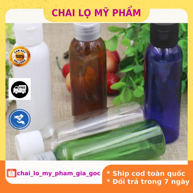 Chai Chiết Mĩ Phẩm ❤ GIÁ TỐT NHẤT ❤ Chai nhựa pet nắp bật Trắng Sữa 10ml,20ml,30ml,50ml,100ml đựng mỹ phẩm .