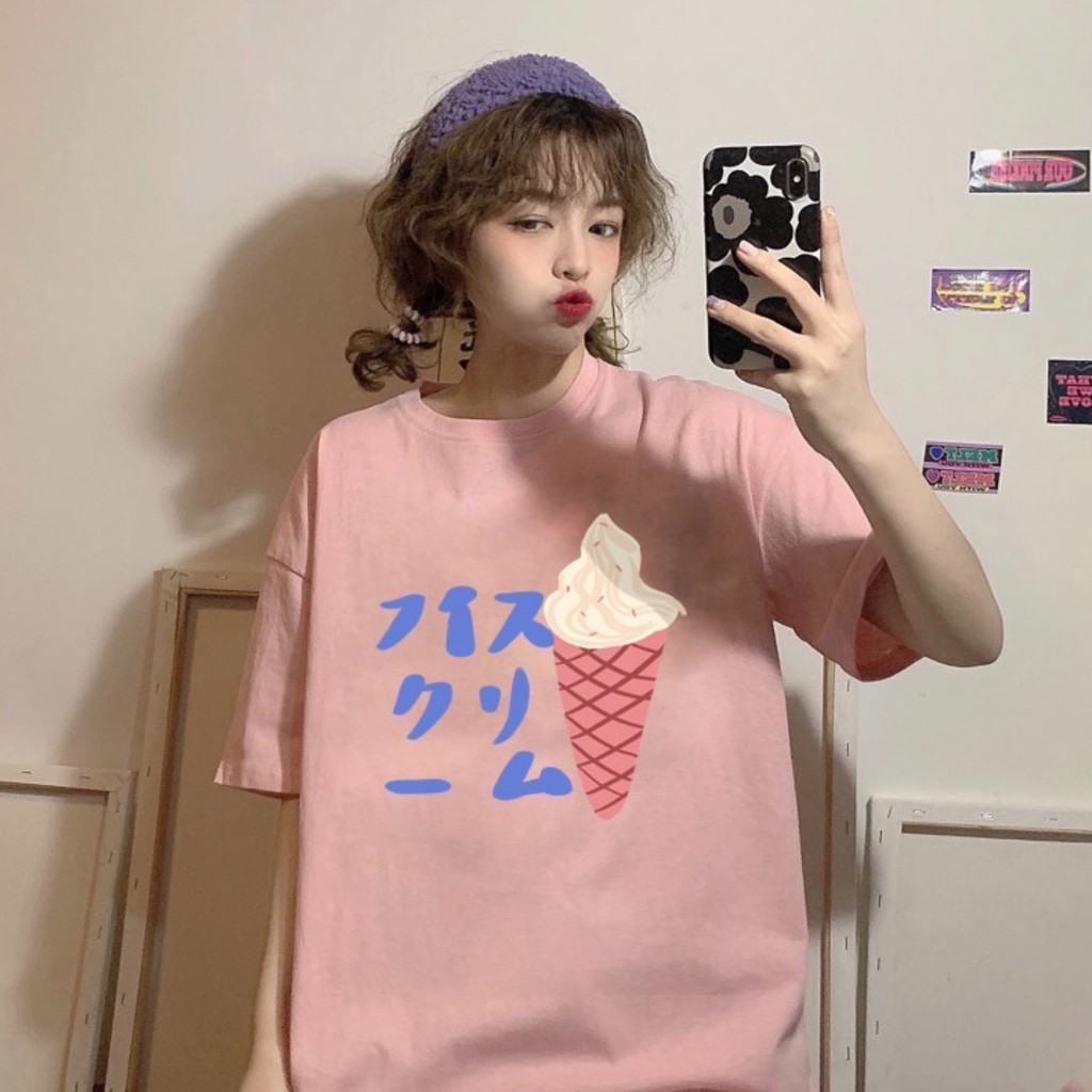 Áo thun Unisex form rộng_Freesize 65kg