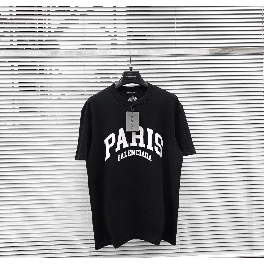 áo thun phối chữ PARIS bản lớn trước ngực phong cách đơn giản trẻ trung năng động, thoải mái du lịch dã ngoại mã TT96