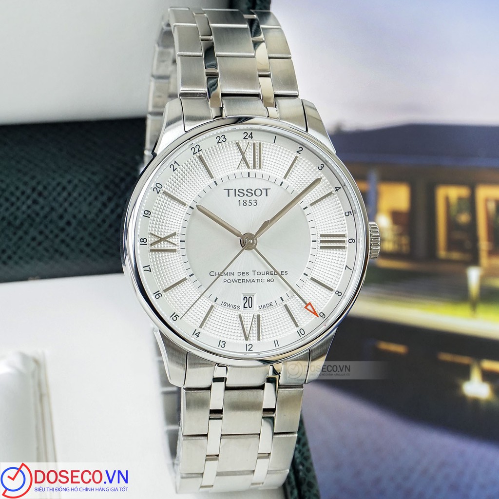 Đồng Hồ Nam Tissot Cơ Automatic Chính Hãng Chemin Des Tourelles T099.429.11.038.00 Dây Kim Loại Cao Cấp TS40