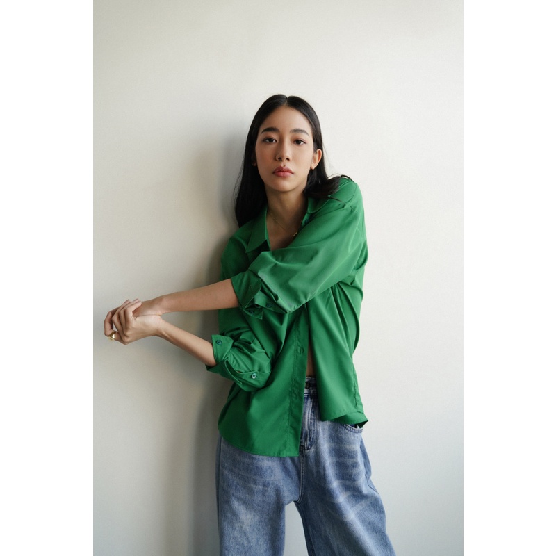 Áo sơ mi nữ dài tay dáng oversized nhiều màu _MONOTALK T10001FT