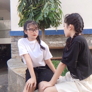 Áo Croptop Trơn Form Rộng/Áo Croptop Basic Oversize Clip Thật