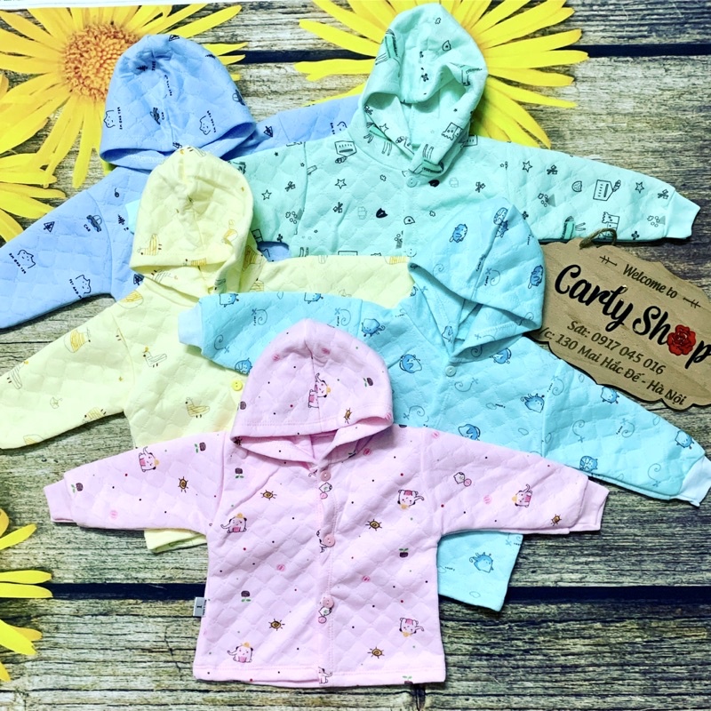 Áo khoác TE trần bông mỏng cài cúc giữa