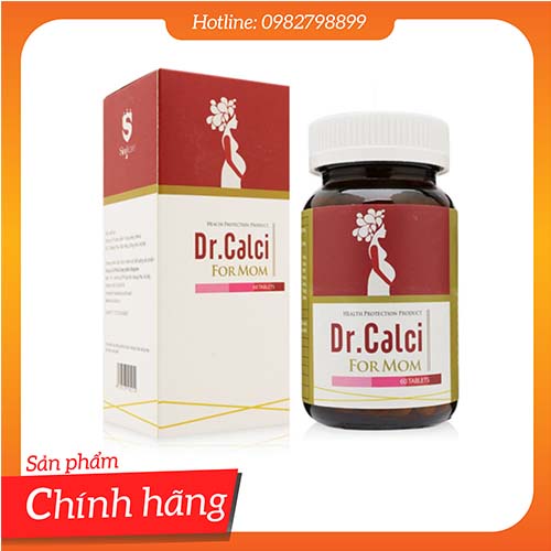 Dr. Calci For Mom Bổ Sung CanXi Hữu Cơ dành Cho Mẹ Bầu Từ Tảo Biển Đỏ, Không Gây Táo Bón