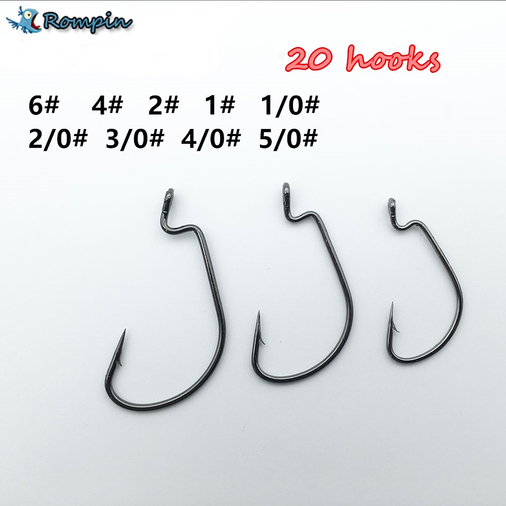 Set 20 lưỡi câu cá chuyên dụng tùy chọn kích thước