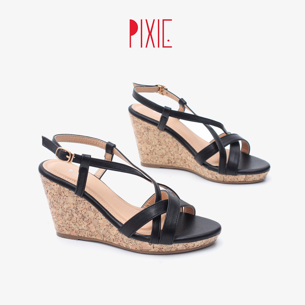 Giày Sandal Đế Xuồng 7cm Quai Đan Pixie X487