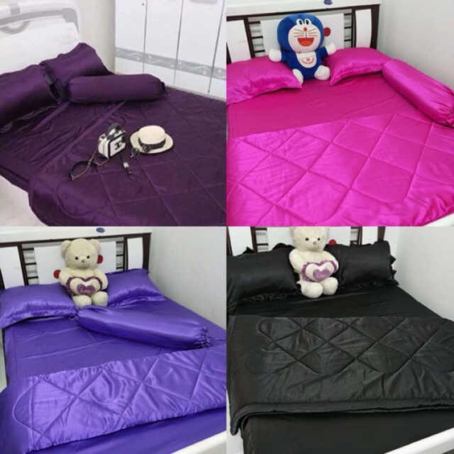 Bộ ga phi lụa thái Tuấn 1m6 (hình thật 100%)