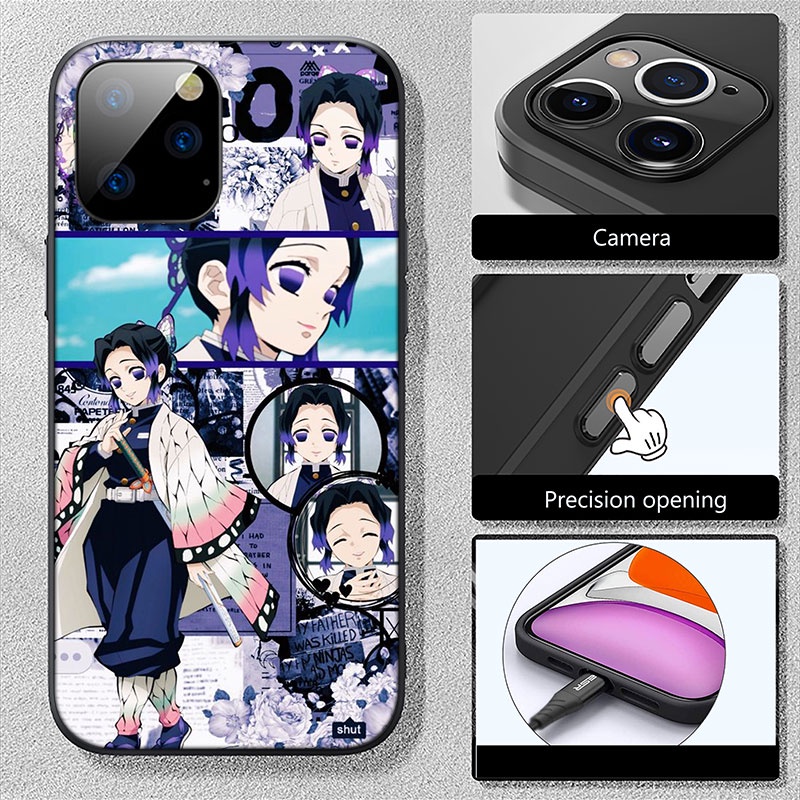 Ốp Điện Thoại Silicon Dẻo In Hình Hoạt Hình Demon Slayer Kimetsu no Yaiba Cho iPhone 5 5S 6 6S 7 8 11 Pro Max Plus SE XR OE2