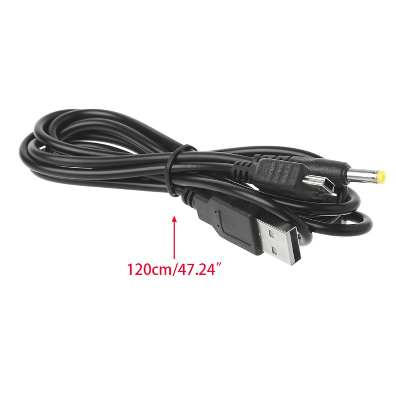 Dây Cáp Sạc 2 Trong 1 Dài 1.2m Màu Đen Cho PSP 2000 / 3000