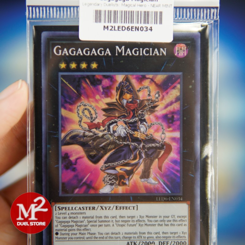 Lá bài Yugioh LED6-EN034 Gagagaga Magician - Super Rare - Đóng gói theo tiêu chuẩn M2SCCQ-Lite