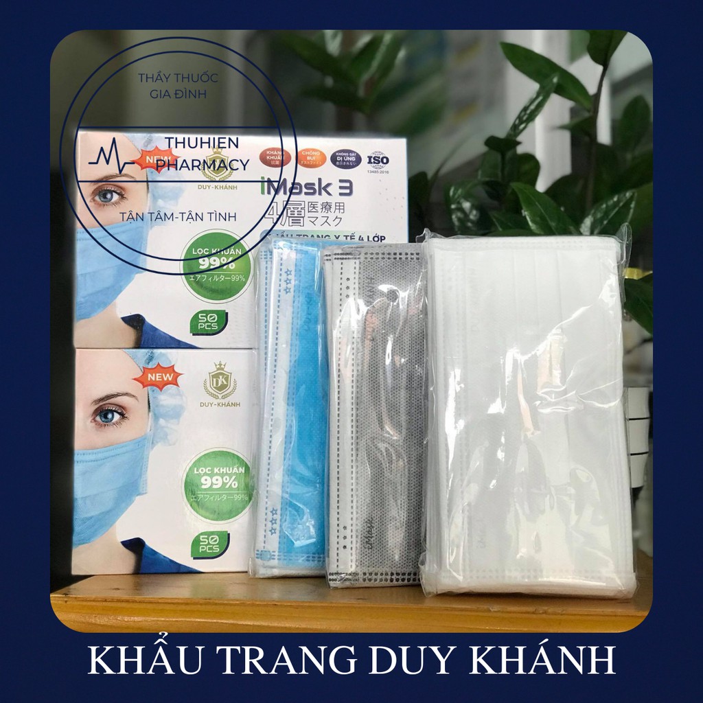 Khẩu trang y tế Imask Duy Khánh 4 lớp (Hộp 50 cái)