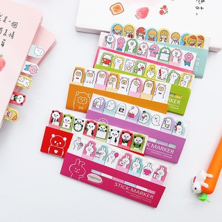 Note đánh dấu trang sách, bookmark hoạt hình nhiều màu