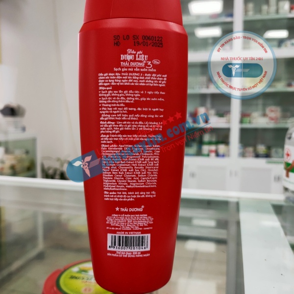 Dầu Gội Dược Liệu Thái Dương 3 Hương Hoa 200Ml